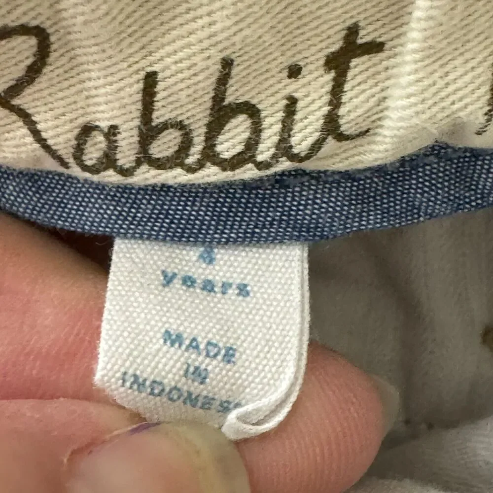 GAP Sarah Jessica Parker Rabbit Rabbit Khaki Pants Kids 4 Adjustable Waist